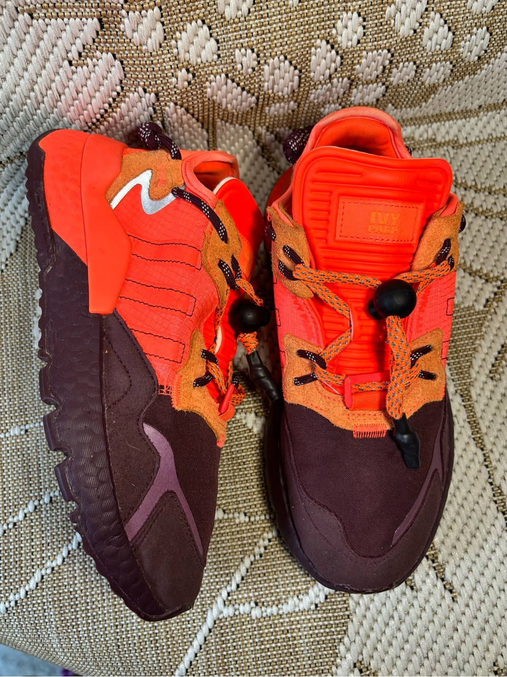 Adidas x Ivy Park Nite Jogger Women’s Size 6 | Orange Maroon Sneakers